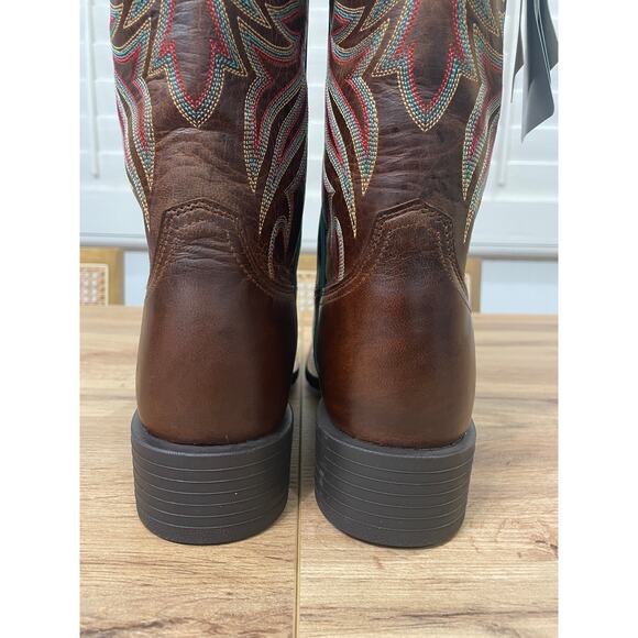 Ariat Womens Round Up Ryder Western Boot Sassy Brown Leather Size 9.5 NIB Cowboy - Picture 9 of 15